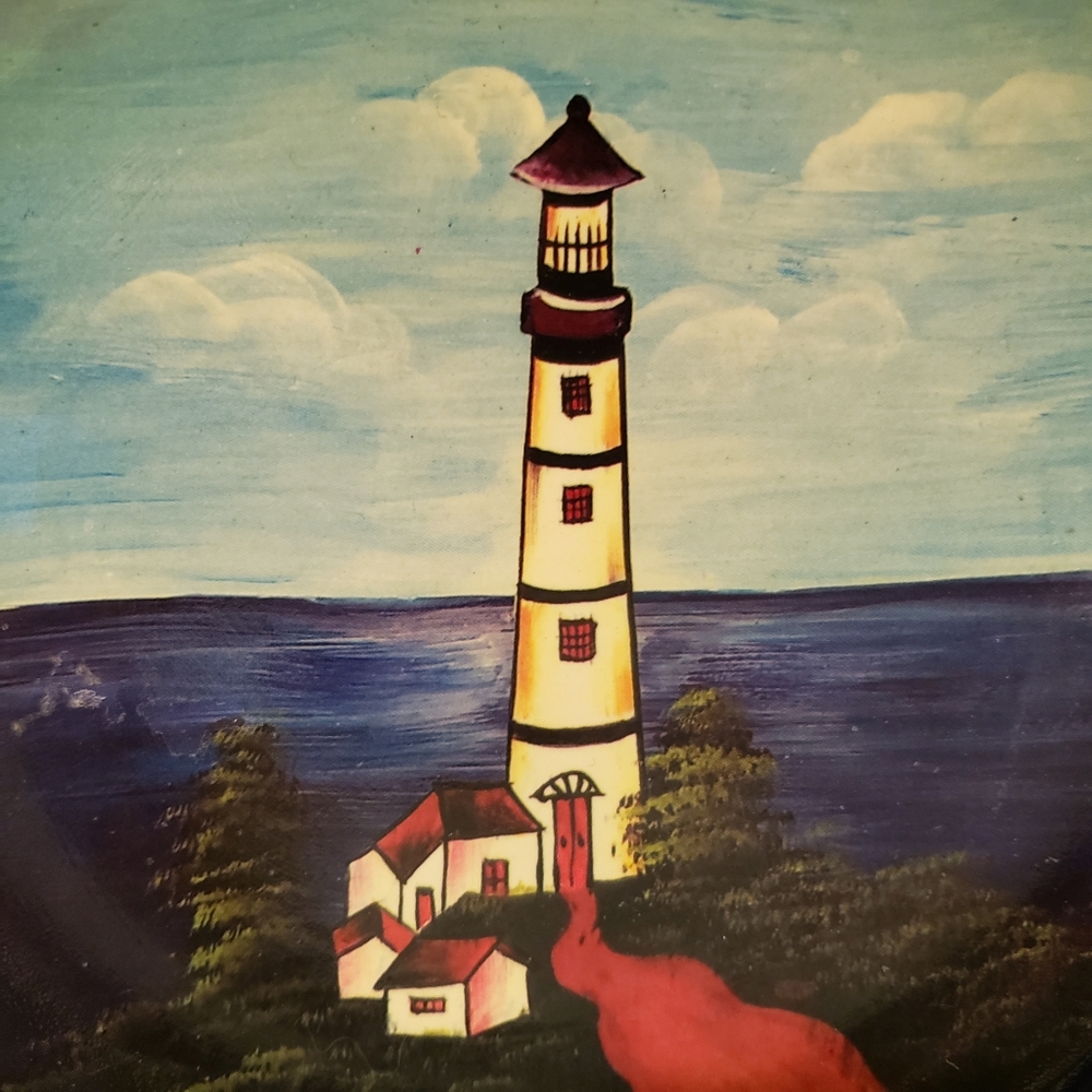 Vtg 2 Lighthouse Collector's Plates W/Wall Mount